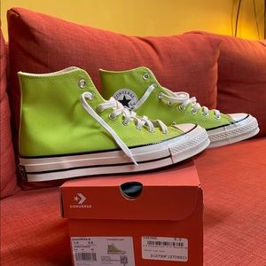 New Lime Green Converse All-Star Hi tops - 9.5